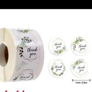 500pcs/roll 1 Inch Round Thank You Stickers